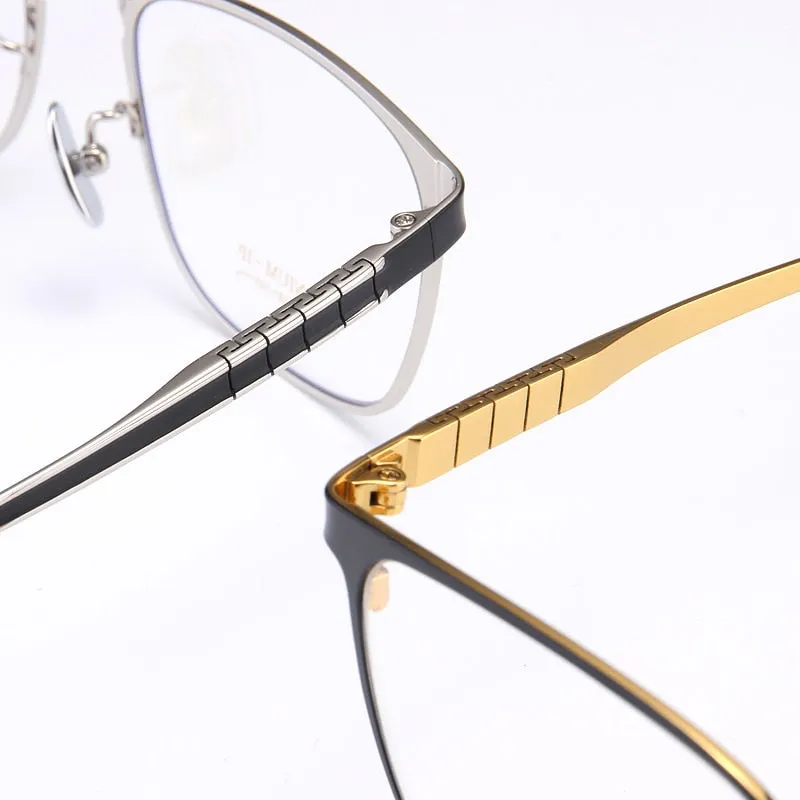Bclear Men's Full Rim Square Titanium Eyeglasses My91063