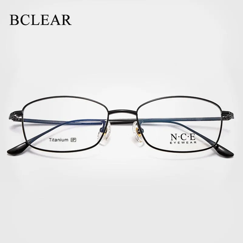 Bclear Men's Full Rim Square Titanium Eyeglasses SC8508