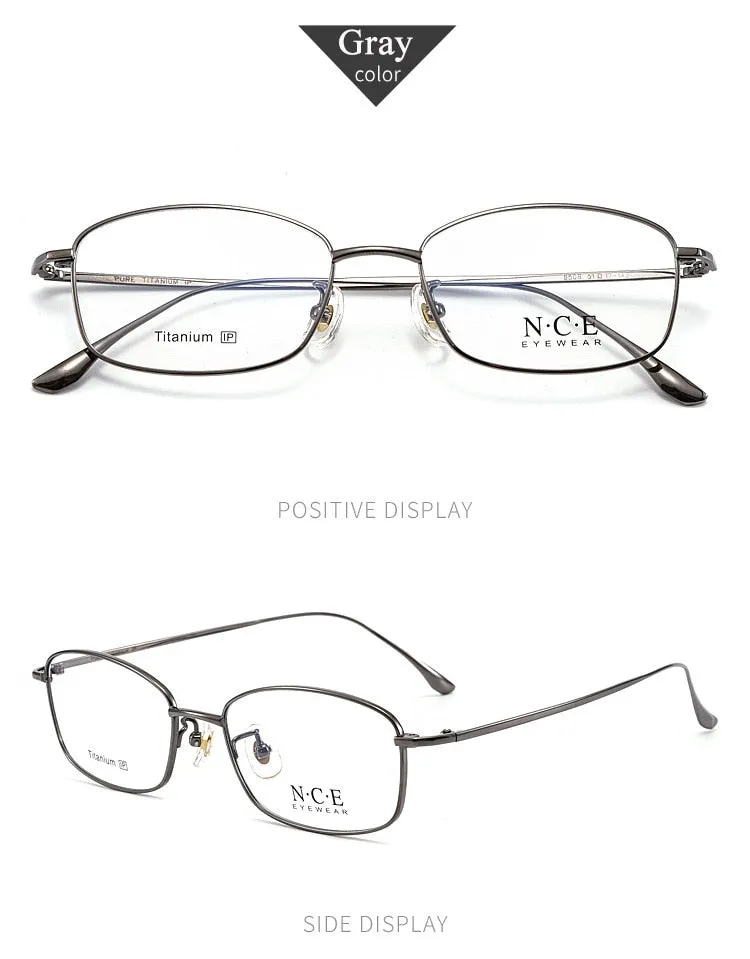 Bclear Men's Full Rim Square Titanium Eyeglasses SC8508
