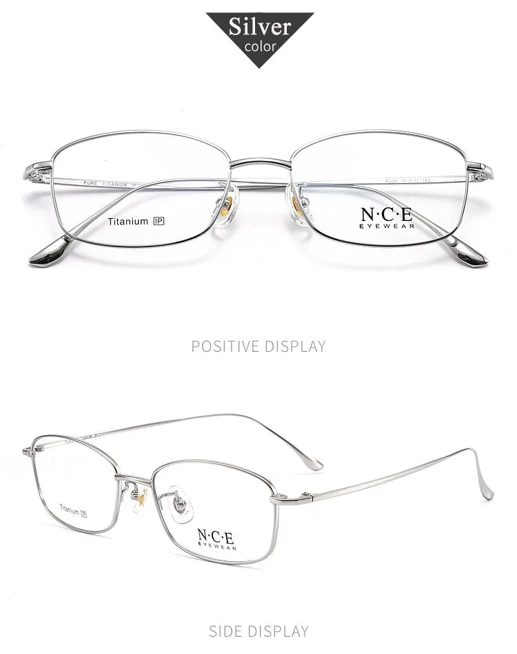 Bclear Men's Full Rim Square Titanium Eyeglasses SC8508