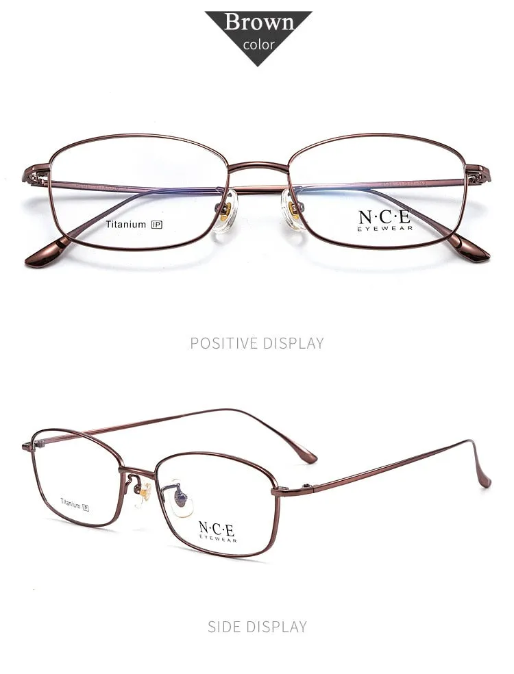 Bclear Men's Full Rim Square Titanium Eyeglasses SC8508