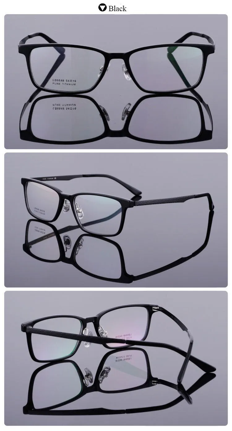 Bclear Men's Full Rim Titanium Acetate Eyeglasses 6648
