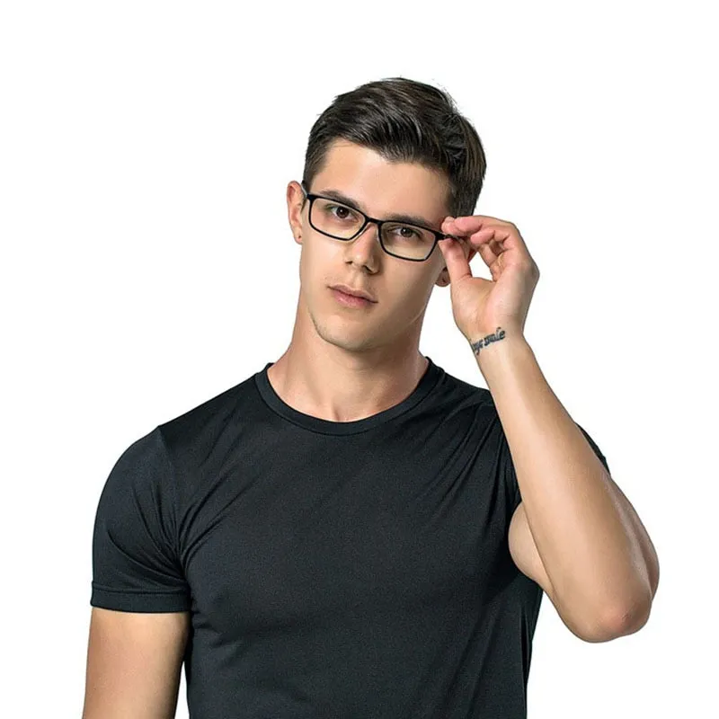 Bclear Men's Full Rim Titanium Acetate Eyeglasses 6648