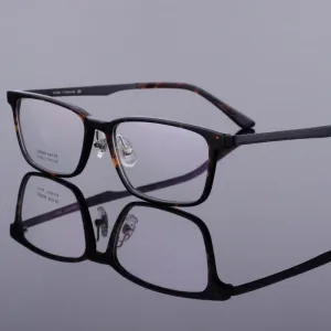 Bclear Men's Full Rim Titanium Acetate Eyeglasses 6648