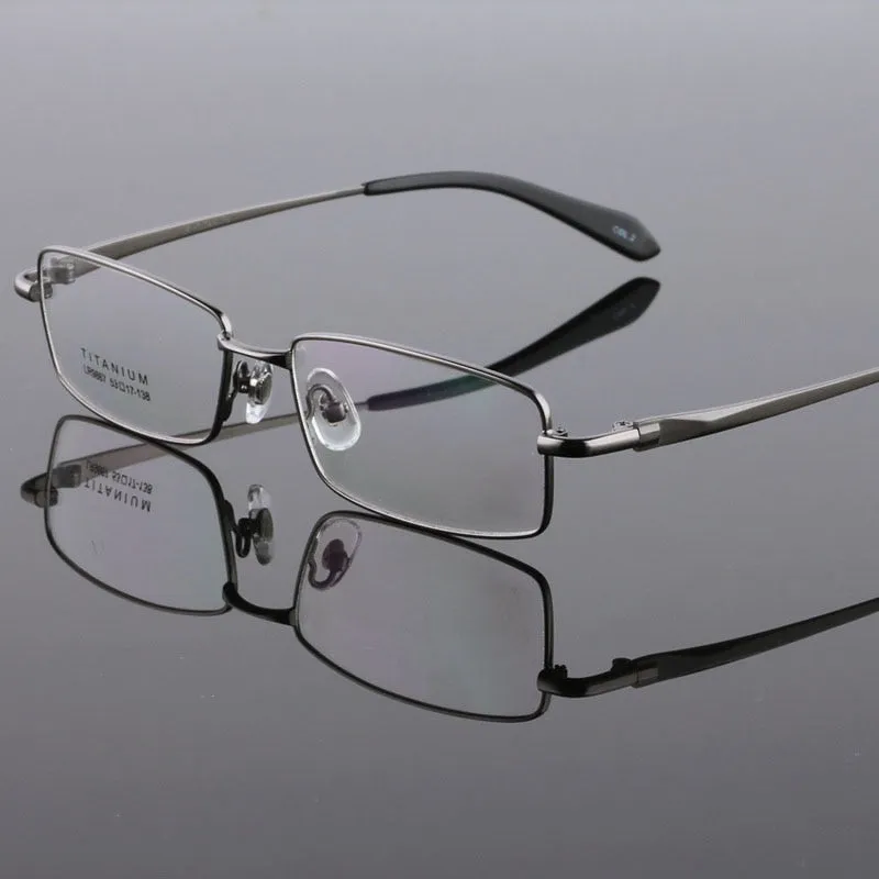 Bclear Men's Titanium Frame Full Rim Eyeglasses Lr9867