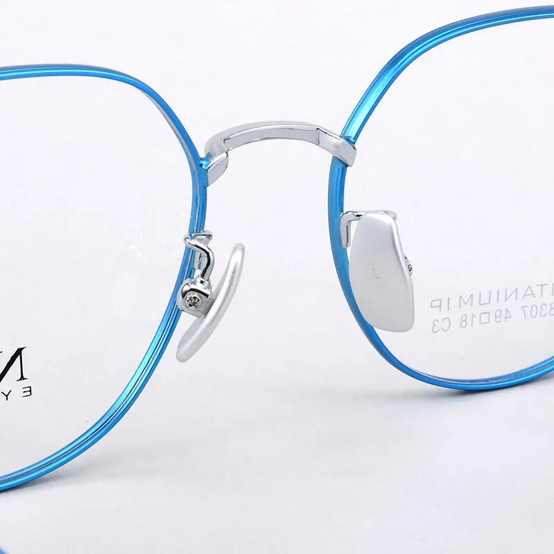 Bclear Unisex Eyeglasses Full Rim Titanium Sc88307