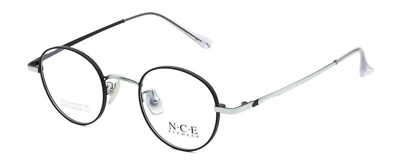 Bclear Unisex Eyeglasses Titanium Round Full Rim Sc88303