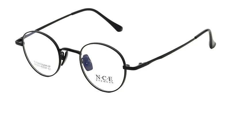 Bclear Unisex Eyeglasses Titanium Round Full Rim Sc88303
