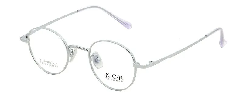 Bclear Unisex Eyeglasses Titanium Round Full Rim Sc88303