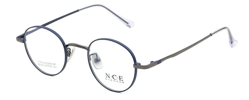 Bclear Unisex Eyeglasses Titanium Round Full Rim Sc88303