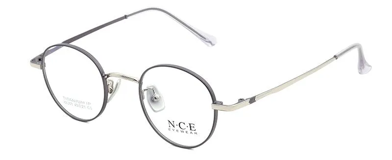 Bclear Unisex Eyeglasses Titanium Round Full Rim Sc88303