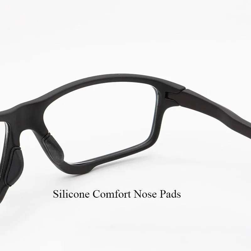 Bclear Unisex Full Rim Irregular Square Tr 90 Titanium Sport Eyeglasses 9231