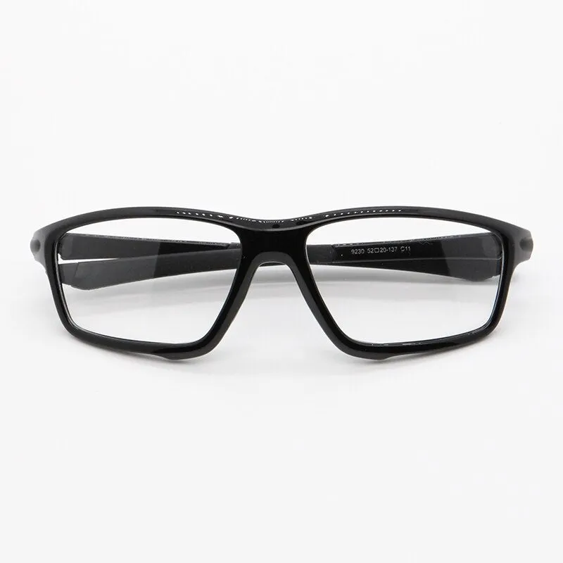 Bclear Unisex Full Rim Irregular Square Tr 90 Titanium Sport Eyeglasses 9231