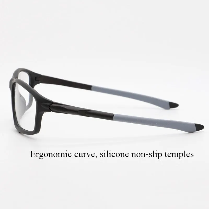 Bclear Unisex Full Rim Irregular Square Tr 90 Titanium Sport Eyeglasses 9231