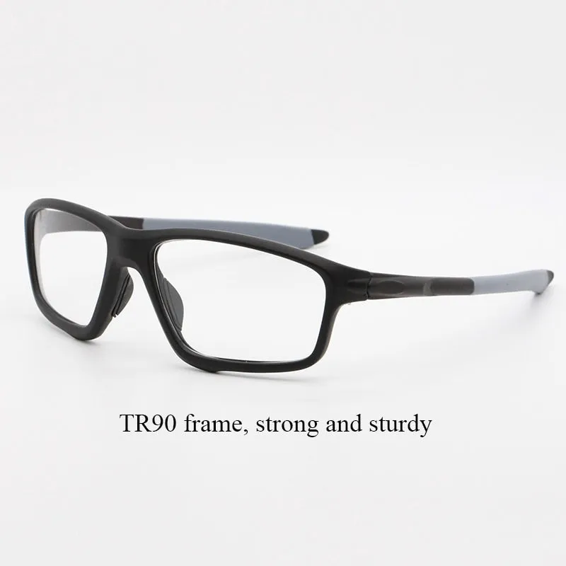 Bclear Unisex Full Rim Irregular Square Tr 90 Titanium Sport Eyeglasses 9231