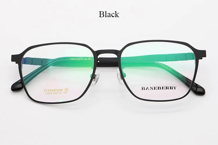 Bclear Unisex Full Rim Square Titanium Frame Eyeglasses My71075
