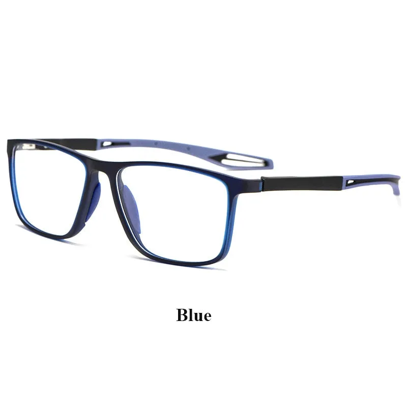 Bclear Unisex Full Rim Square Tr 90 Titanium Sport Eyeglasses Zm1019