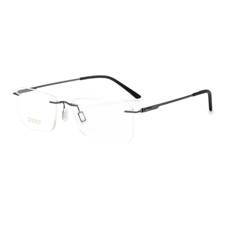 Bclear Unisex Rimless Square Titanium Eyeglasses My9912