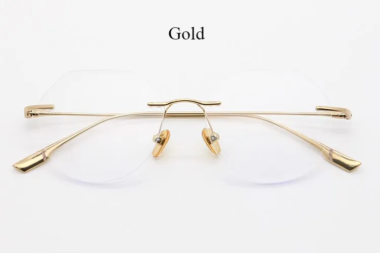 Bclear Unisex Rimless Square Titanium Frame Eyeglasses Myb1135