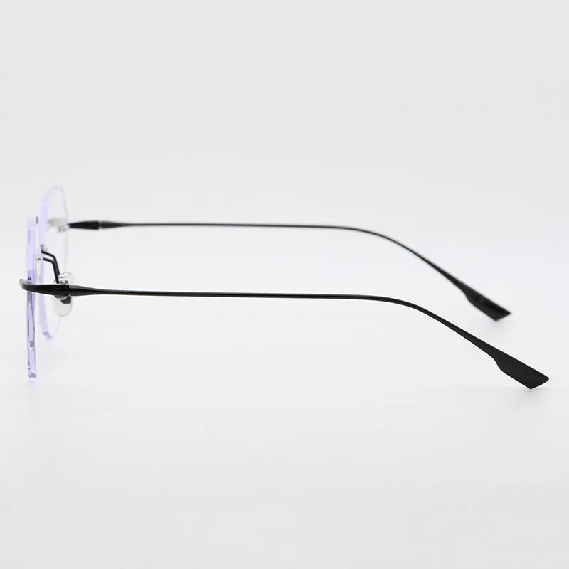 Bclear Unisex Rimless Square Titanium Frame Eyeglasses Myb1135