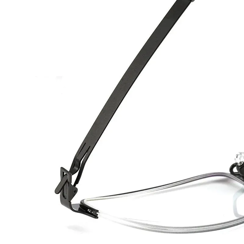Bclear Unisex Semi Rim Square Titanium Eyeglasses Bsf1983