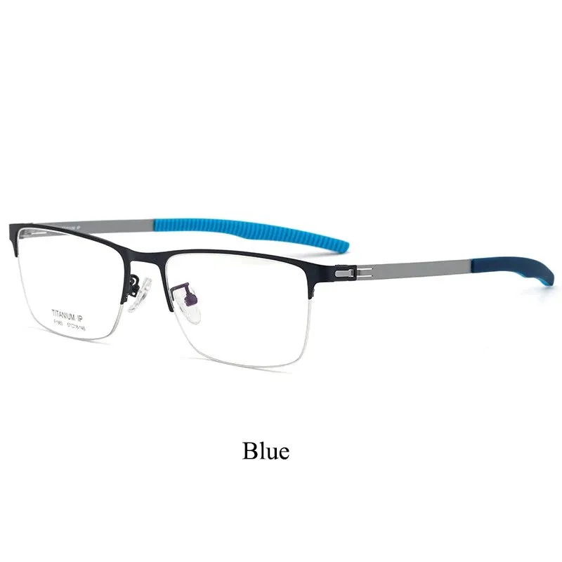 Bclear Unisex Semi Rim Square Titanium Eyeglasses Bsf1983