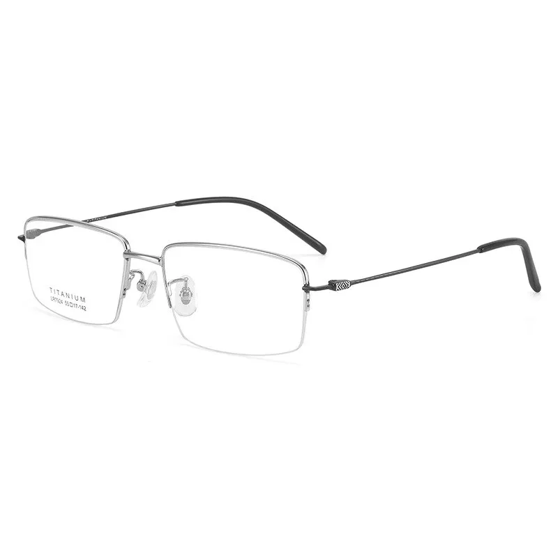 Bclear Unisex Semi Rim Square Titanium Eyeglasses Lb7924