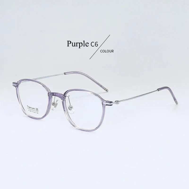 Bclear Women's Full Rim Oval Tr 90 Titanium Eyeglasses B220