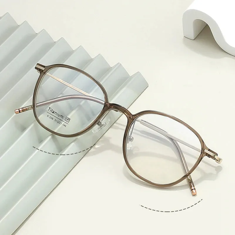 Bclear Women's Full Rim Oval Tr 90 Titanium Eyeglasses B220