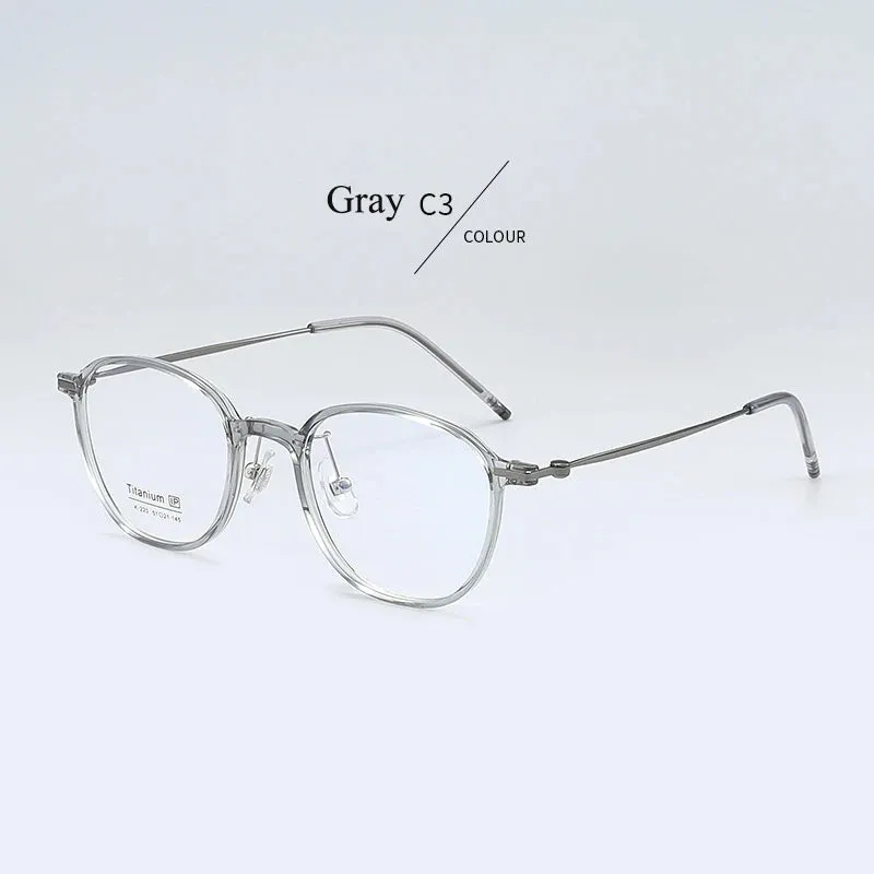Bclear Women's Full Rim Oval Tr 90 Titanium Eyeglasses B220