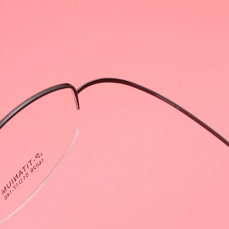 Bclear Women's Semi Rim Titanium Oval Eyeglasses Sc18026