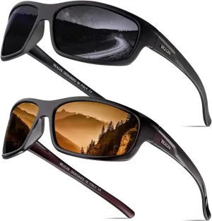 BEALER Polarized Sports Sunglasses for Men Lightweight TR90 Frame Sun Glasses Driving Cycling Fishing UV Protection Shades