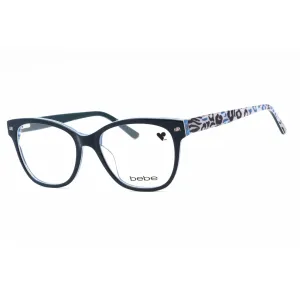 Bebe Women's Eyeglasses - Blue Animal Zyl Full Rim Cat Eye Shape Frame | BB5194 400
