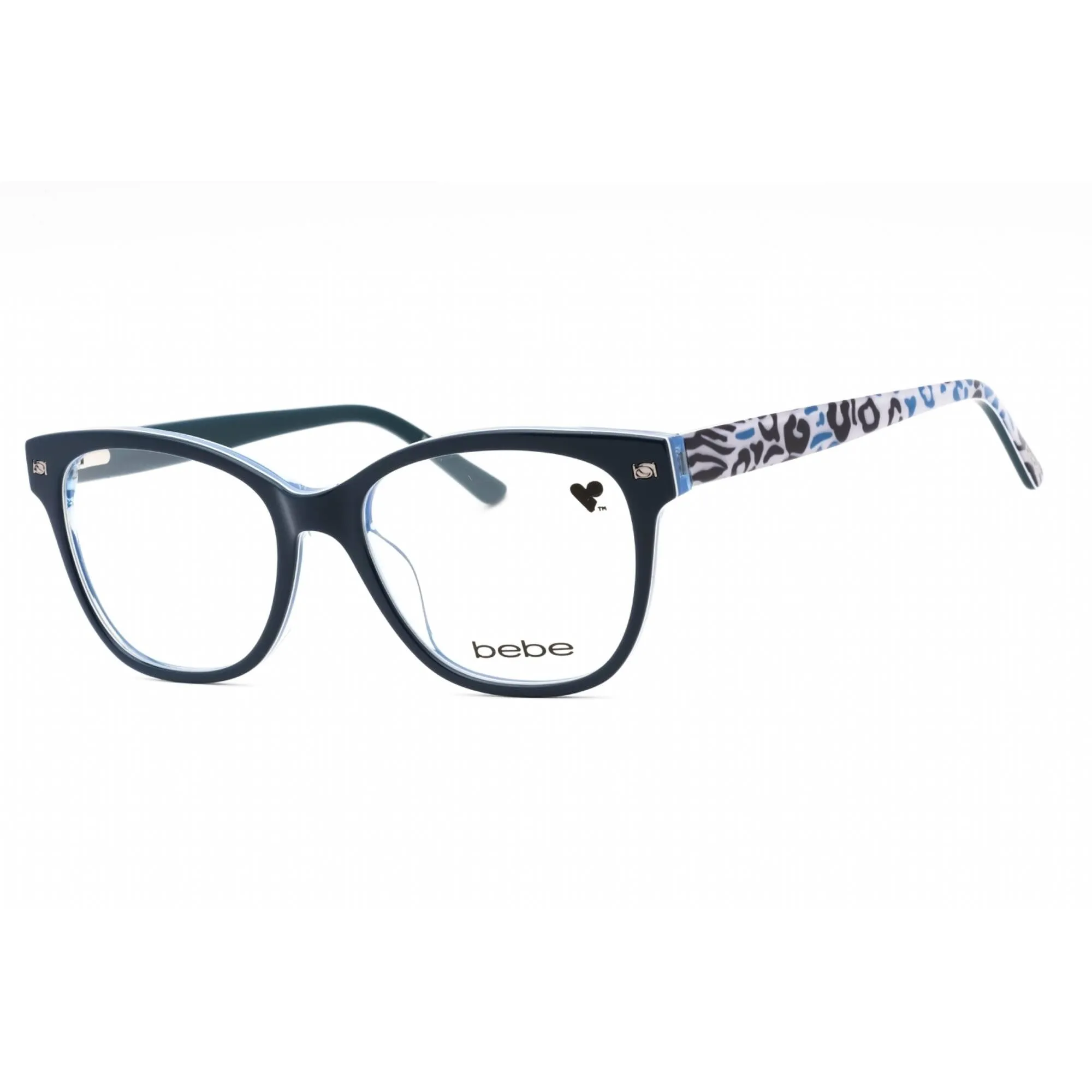 Bebe Women's Eyeglasses - Blue Animal Zyl Full Rim Cat Eye Shape Frame | BB5194 400