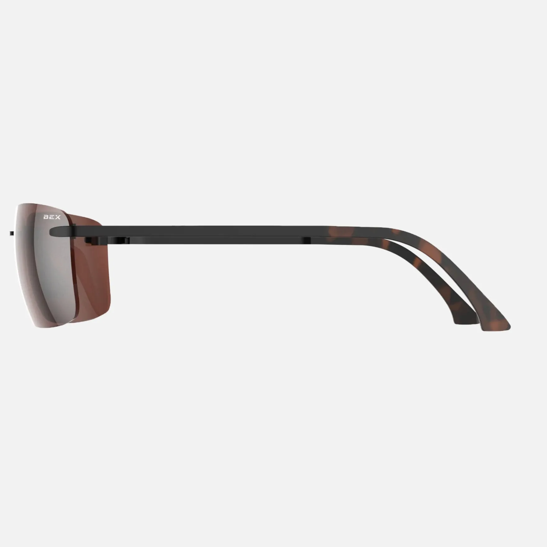 BEX Sunglasses Legolas- Black/Brown with Silver Flash