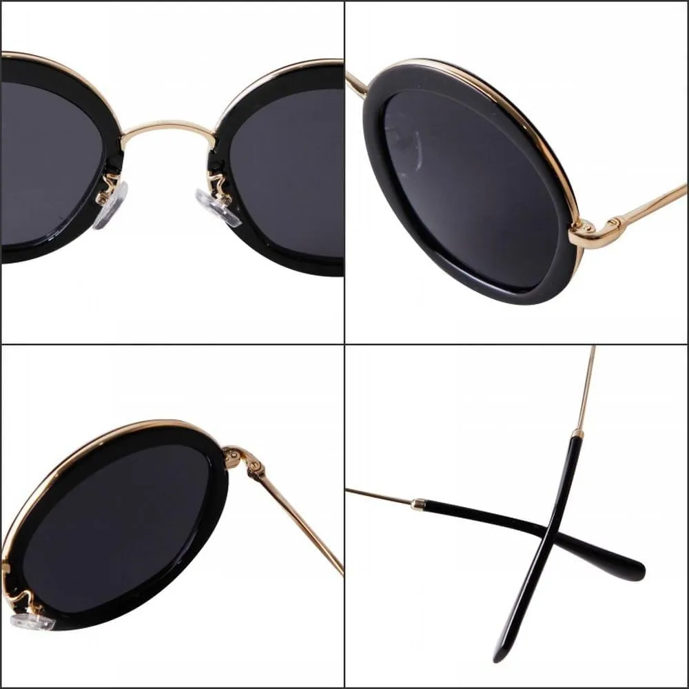 Big Frame Round Glasses Shade Sunglasses Luxury Women Fashion