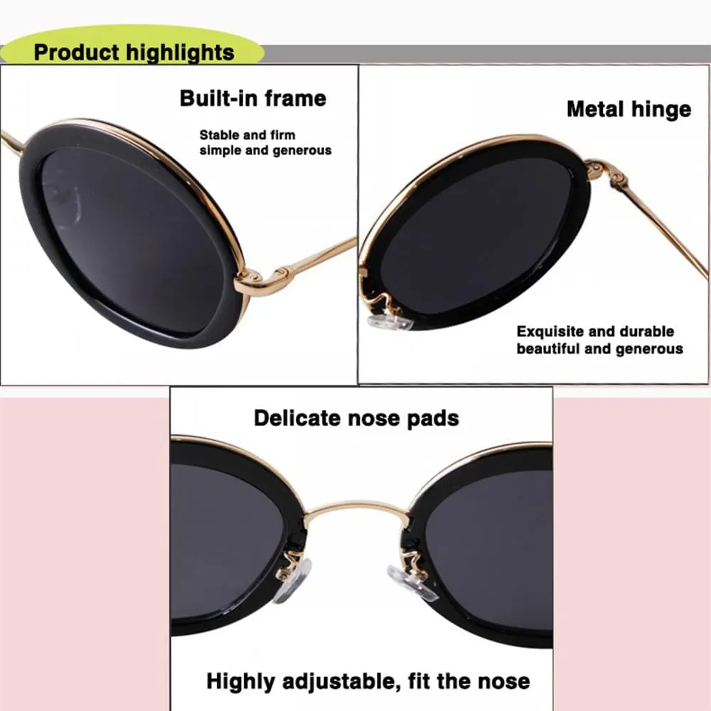 Big Frame Round Glasses Shade Sunglasses Luxury Women Fashion