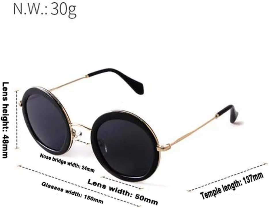 Big Frame Round Glasses Shade Sunglasses Luxury Women Fashion