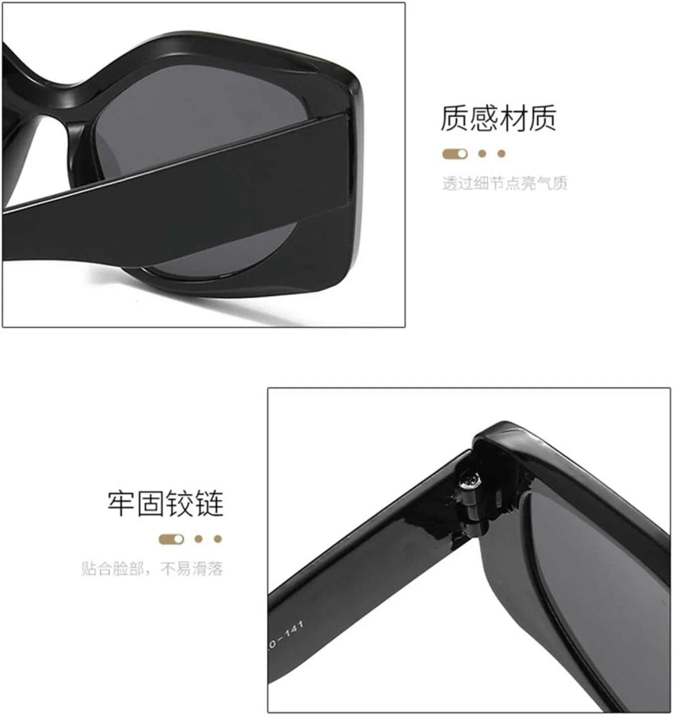 Big Frame Vintage Cat Eye Sunglasses Women Men Sun Glasses