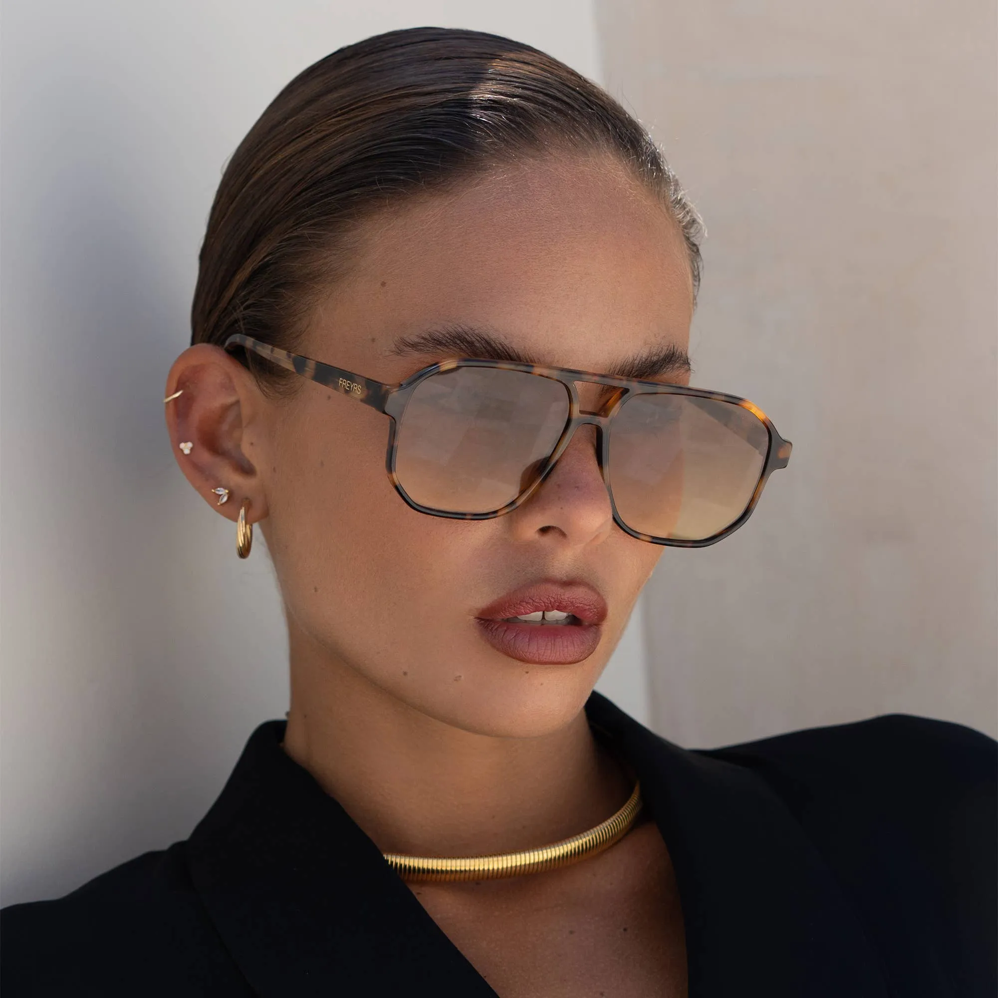 Billie Aviator Sunglasses - Tortoise/Brown