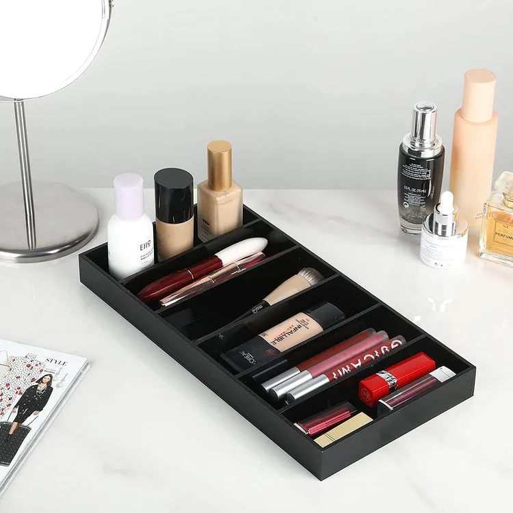 Black Acrylic Sunglasses and Eyeglasses Storage Organizer Case Tray, Tabletop Display Tray