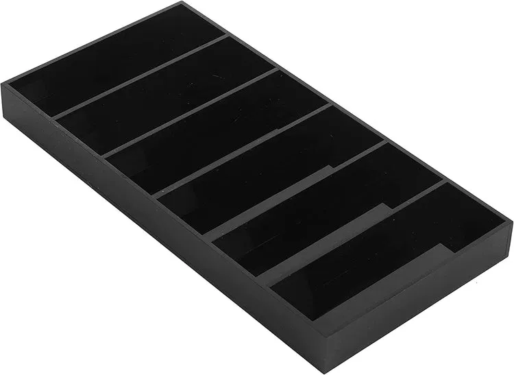 Black Acrylic Sunglasses and Eyeglasses Storage Organizer Case Tray, Tabletop Display Tray