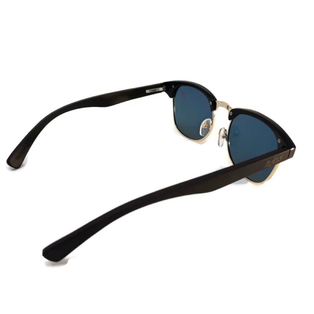 Black Bamboo Club Sunglasses, Polarized Sunset Lenses