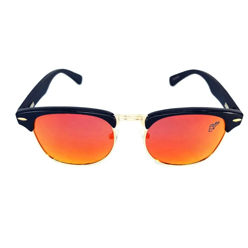 Black Bamboo Club Sunglasses, Polarized Sunset Lenses