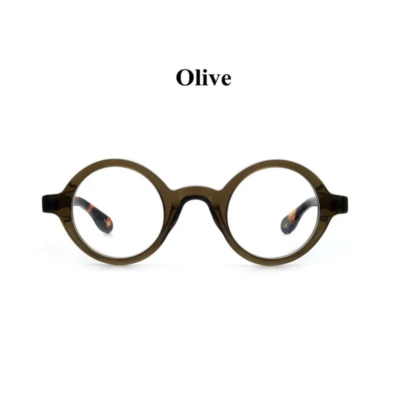 Black Mask Full Rim Round Acetate Optical Eyeglasses 424221