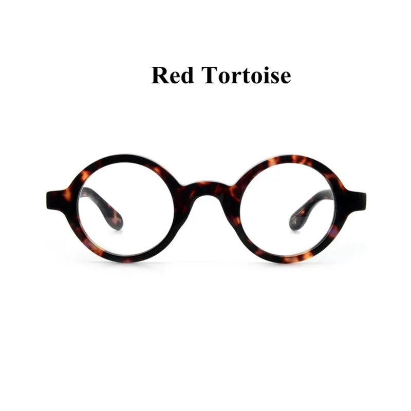 Black Mask Full Rim Round Acetate Optical Eyeglasses 424221
