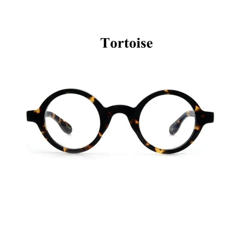Black Mask Full Rim Round Acetate Optical Eyeglasses 424221