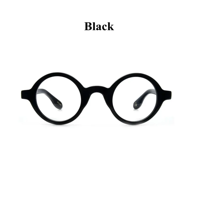 Black Mask Full Rim Round Acetate Optical Eyeglasses 424221