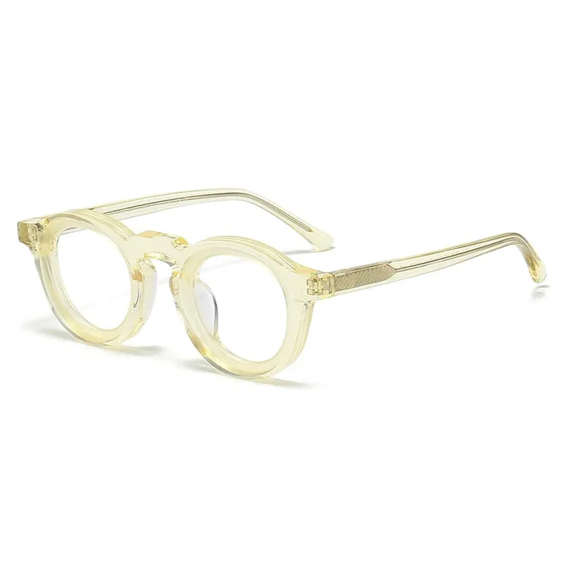 Black Mask Unisex Full Rim Round Acetate Eyeglasses 442721
