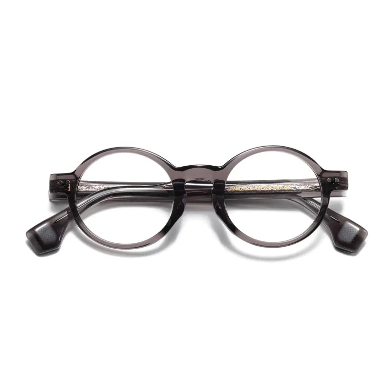 Black Mask Unisex Full Rim Round Acetate Eyeglasses J74rx